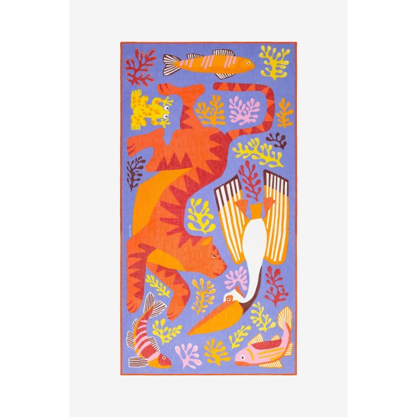 Inoui Editions medvilnės skara SPLASH PURPLE
